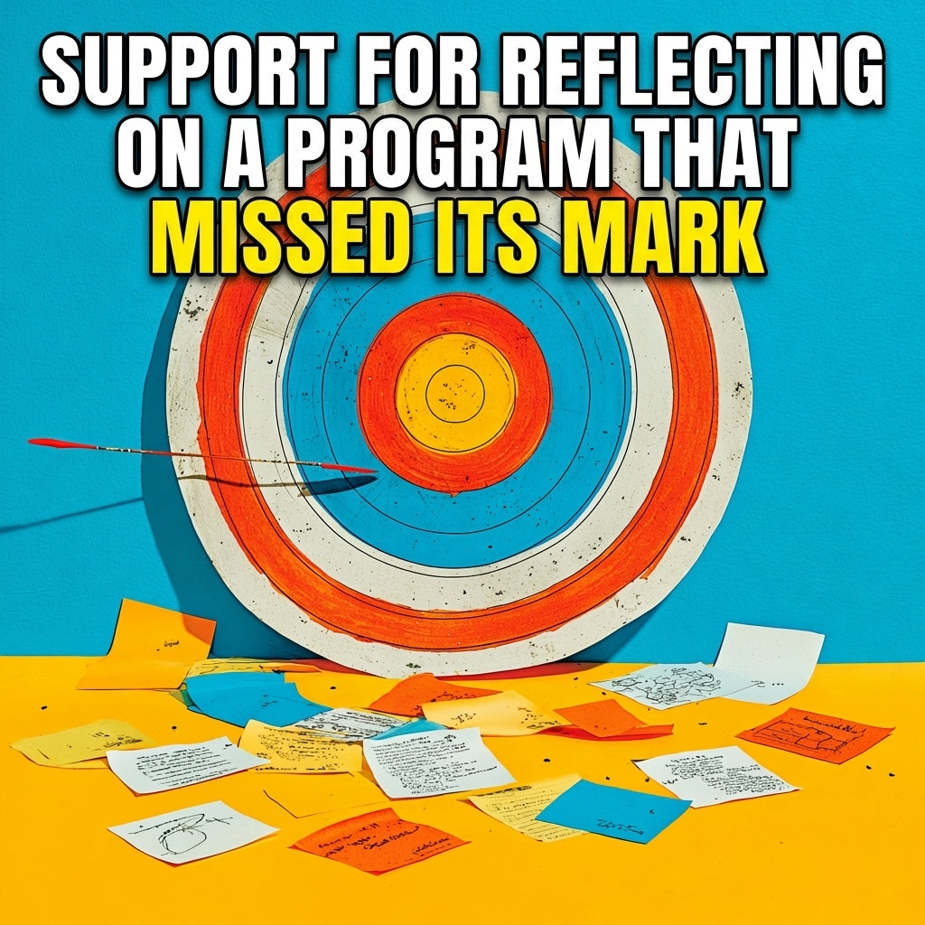 Support for Reflecting  on a Program That Missed Its Mark
